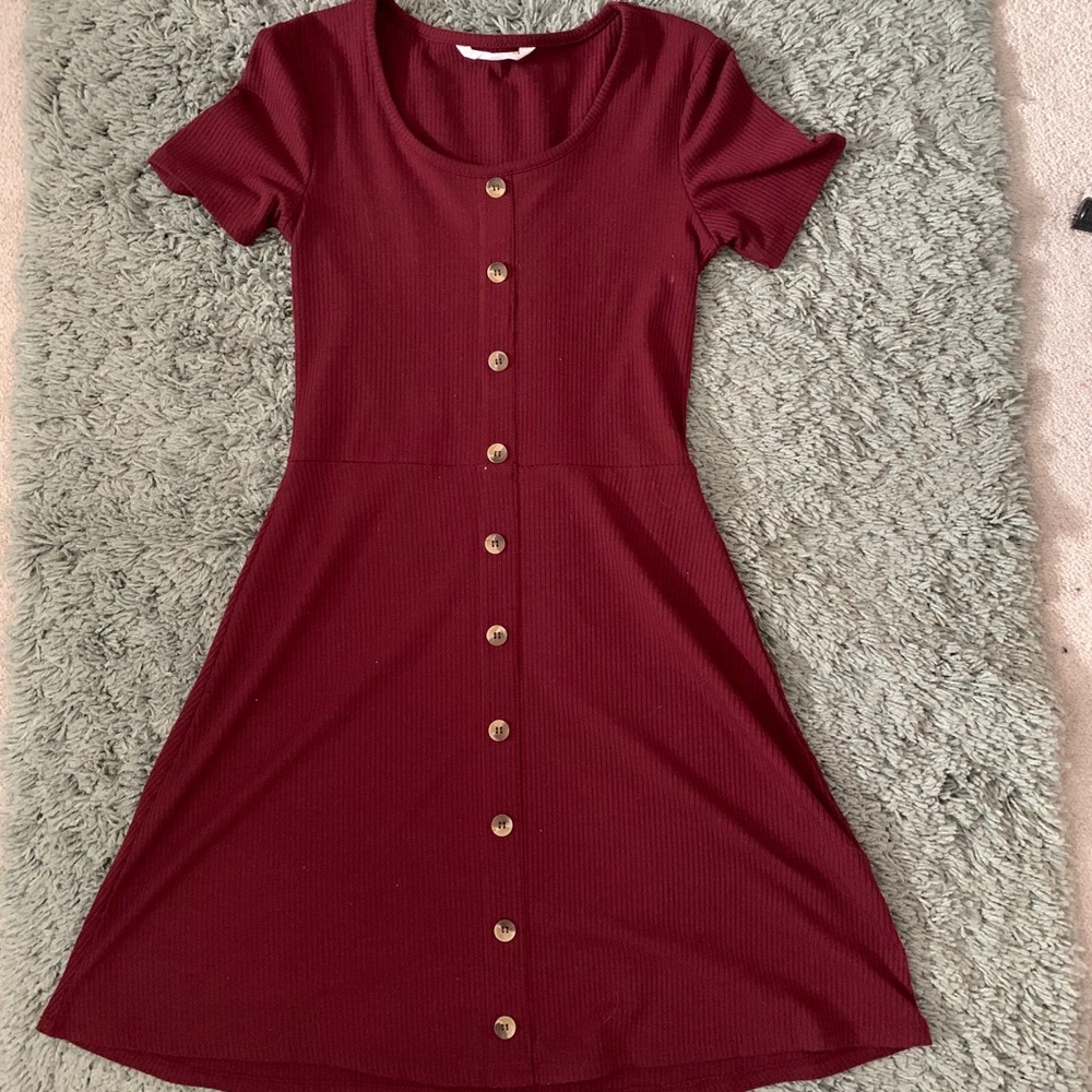 Cute Burgundy Dress
